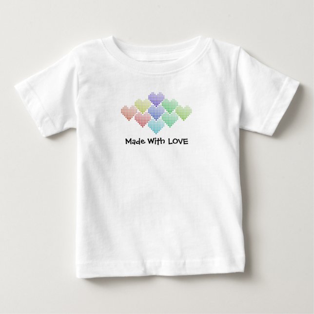 Rainbow Hearts, Baby T-shirt (Framsida)