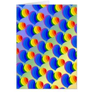 Rainbow Hearts Card Hälsningskort