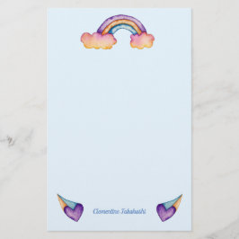 Rainbow Hearts | Cute Kids Brevpapper