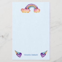 Rainbow Hearts | Cute Kids Brevpapper