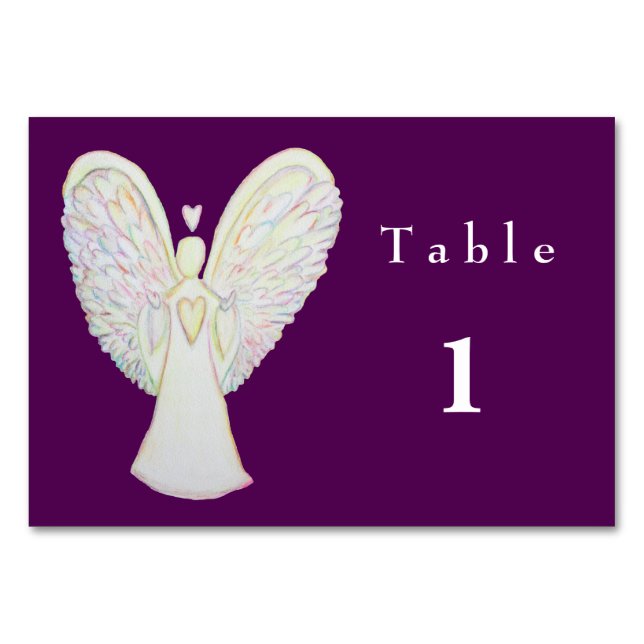 Rainbow Hearts Guardian Angel Anpassningsbar Bord Bordsnummer (Framsidan)