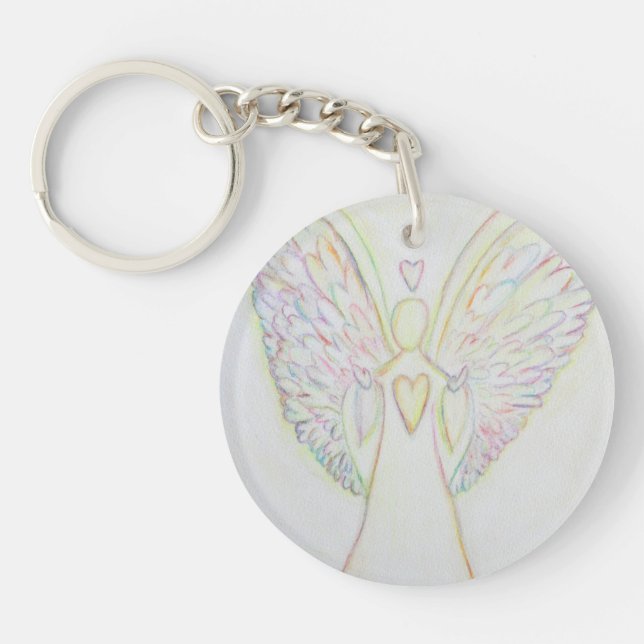 Rainbow Hearts Guardian Angel Anpassningsbar Keych (Framsidan)