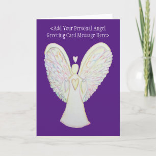 Rainbow Hearts Guardian Angel Anpassningsbar Note Helgkort