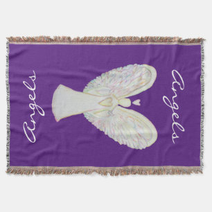 Rainbow Hearts Guardian Angel Anpassningsbar Throw Mysfilt