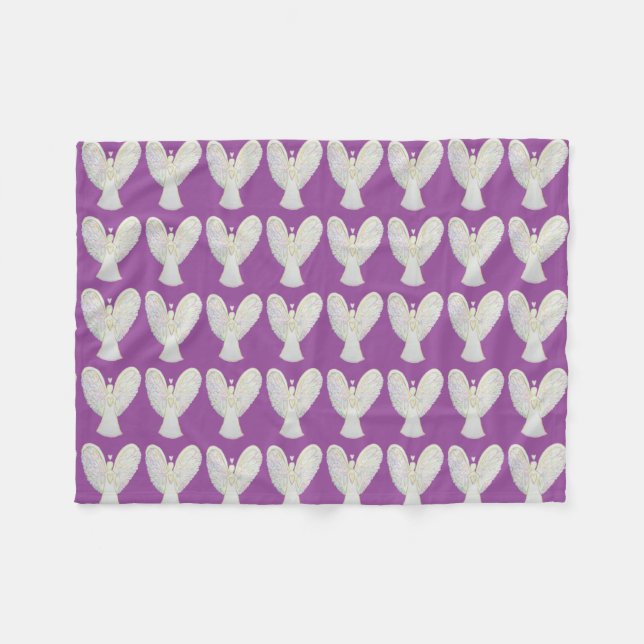Rainbow Hearts Guardian Angel Art Fleece Blankets (Framsidan (Horisontell))
