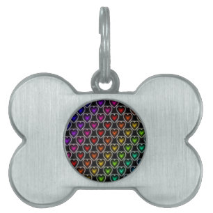 Rainbow Hearts ID-bricka Husdjur