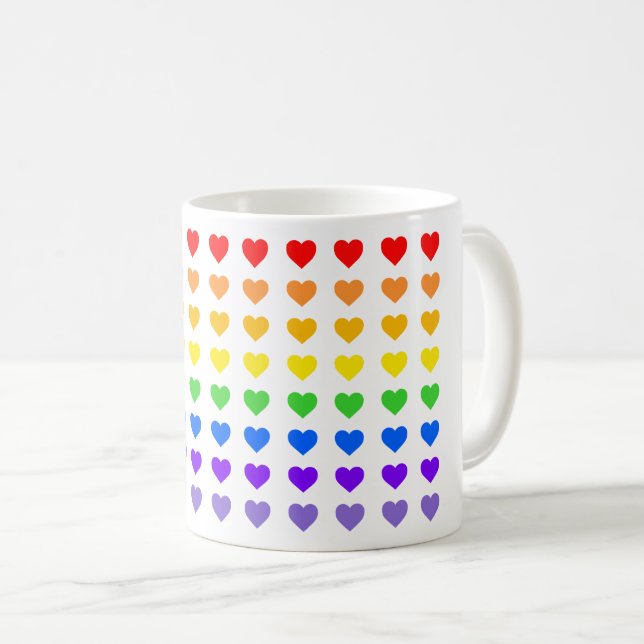Rainbow Hearts Kaffemugg (Framsida höger)