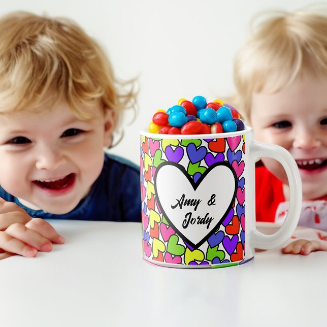 Rainbow Hearts Kaffemugg (Skapare uppladdad)
