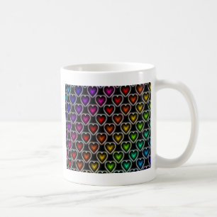 Rainbow Hearts Kaffemugg