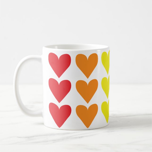 Rainbow Hearts Kaffemugg (Vänster)