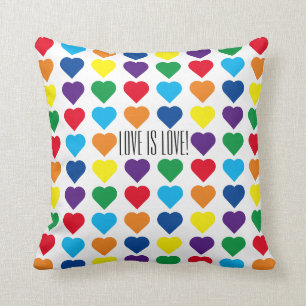Rainbow Hearts "Kärlek är kärlek!" Kudde