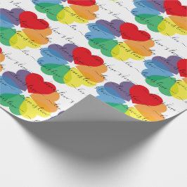 Rainbow Hearts Kärlek är Kärlek Presentpapper