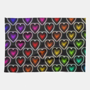 Rainbow Hearts Kökshandduk