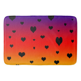 Rainbow Hearts, Large Memory Foam Bath Mat Badrumsmatta