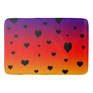 Rainbow Hearts, Large Memory Foam Bath Mat Badrumsmatta