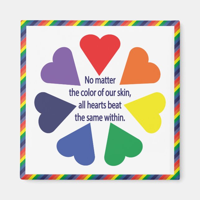Rainbow Hearts Magnet (Framsidan)
