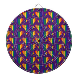 Rainbow Hearts Mönster Darttavla