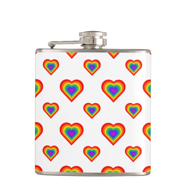 Rainbow Hearts Mönster Fickplunta (Framsidan)