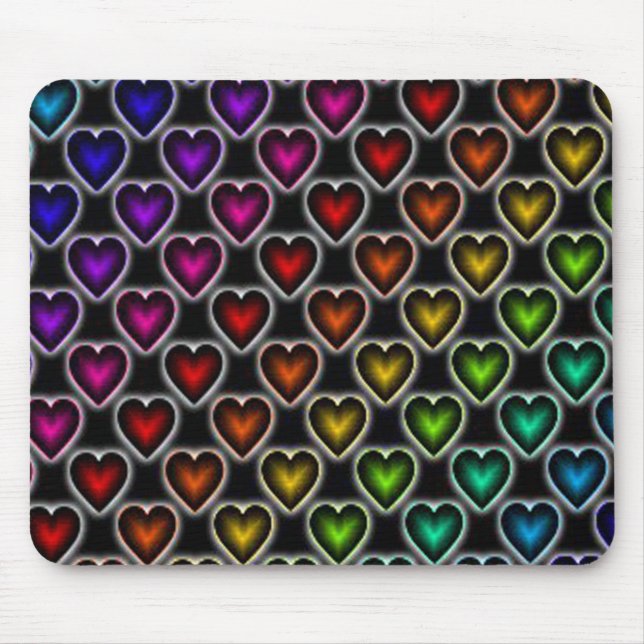 Rainbow Hearts/Mousepad Musmatta (Framsidan)