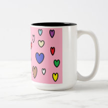 Rainbow Hearts Mugg