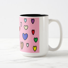 Rainbow Hearts Mugg