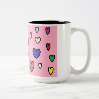 Rainbow Hearts Mugg