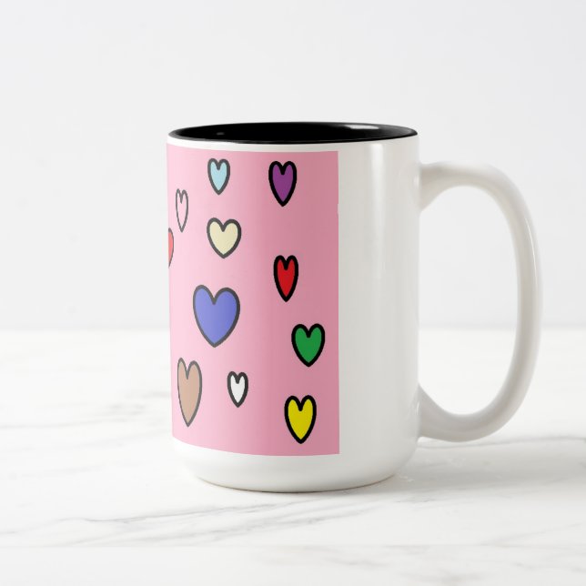 Rainbow Hearts Mugg (Höger)