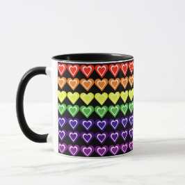 Rainbow hearts mugg