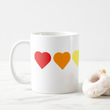 Rainbow Hearts Mugg
