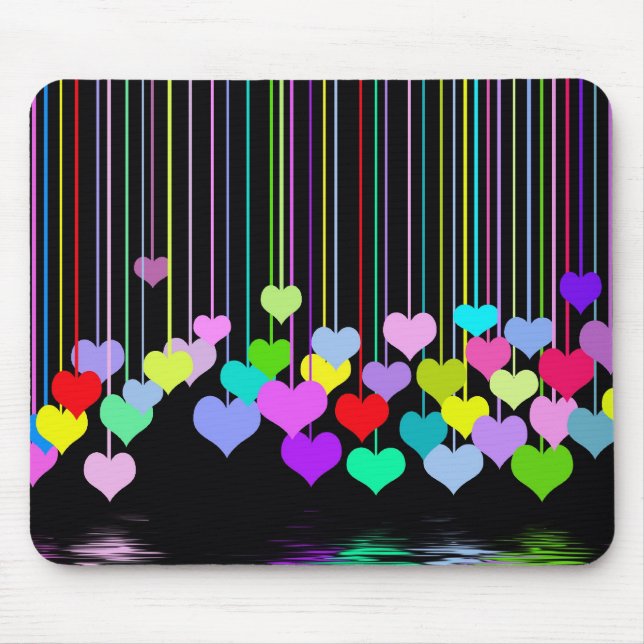 Rainbow Hearts on Black Musmatta (Framsidan)