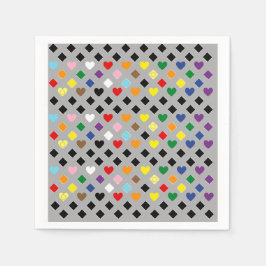 Rainbow Hearts Pappersservett