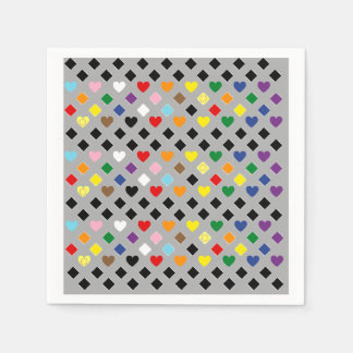 Rainbow Hearts Pappersservett