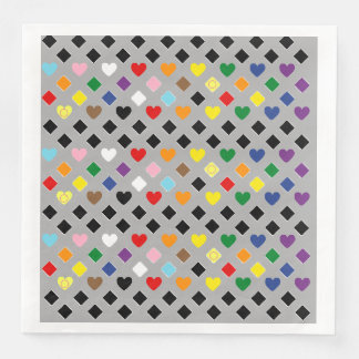 Rainbow Hearts Pappersservett