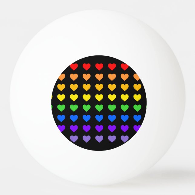 Rainbow Hearts Pingisboll (Framsidan)