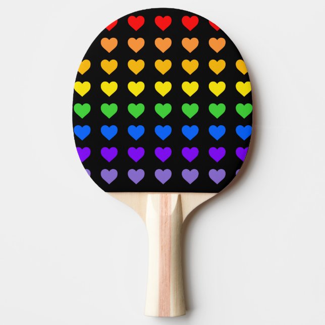 Rainbow Hearts Pingisracket (Framsidan)