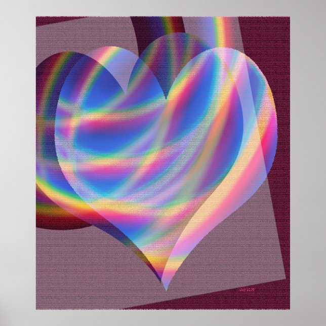 Rainbow Hearts Poster (Framsidan)