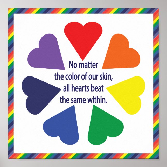 Rainbow Hearts Poster (Framsidan)