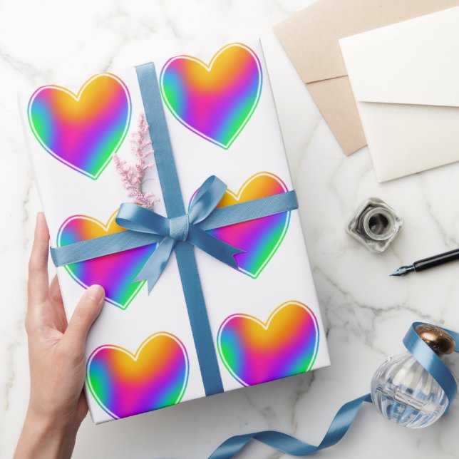 Rainbow Hearts Presentpapper (Gifting)