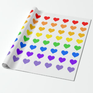 Rainbow Hearts Presentpapper