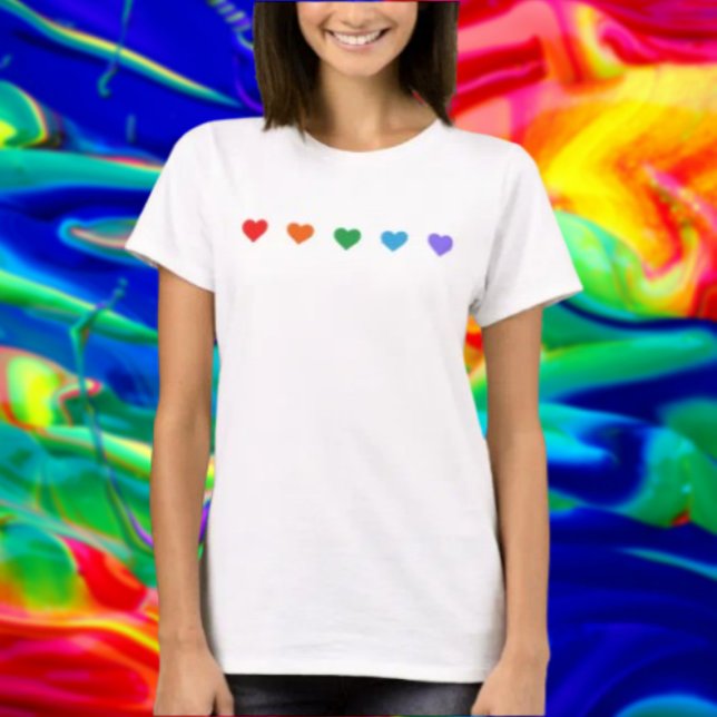 Rainbow Hearts Pride Shirt T (Skapare uppladdad)