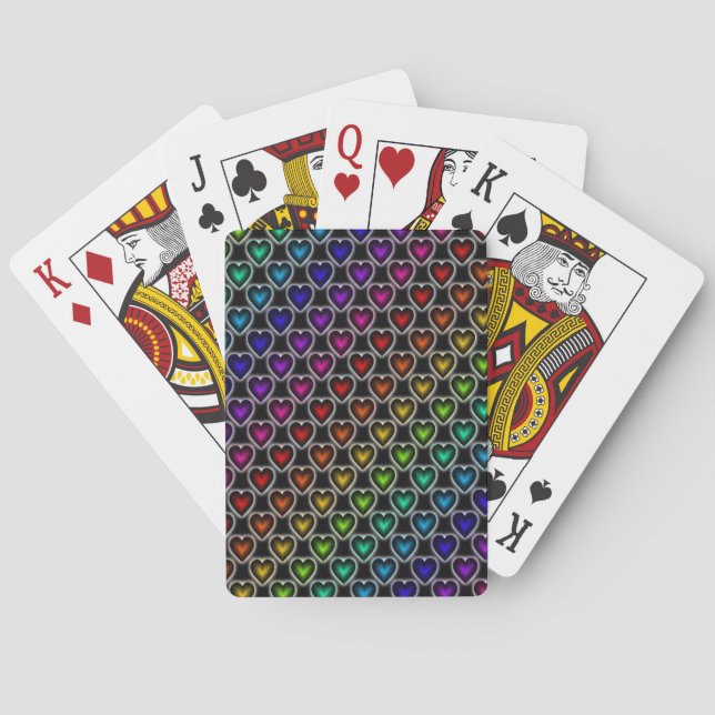 Rainbow Hearts Spelkort (Baksidan)