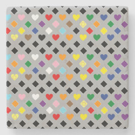 Rainbow Hearts Stenunderlägg