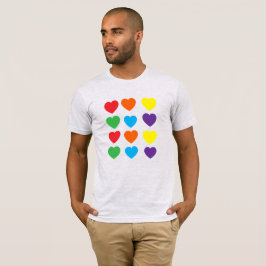 Rainbow Hearts T Shirt