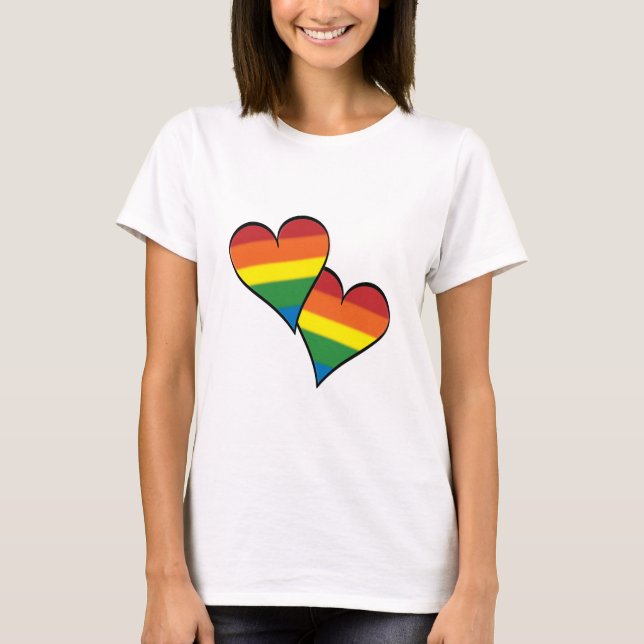 Rainbow Hearts T-Shirt (Framsida)