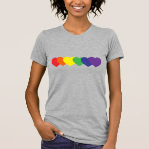 Rainbow Hearts T Shirt