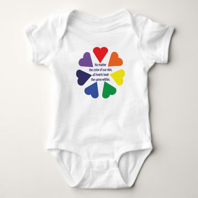 Rainbow Hearts T Shirt (Framsida)