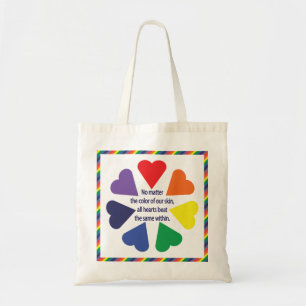 Rainbow Hearts Tygkasse