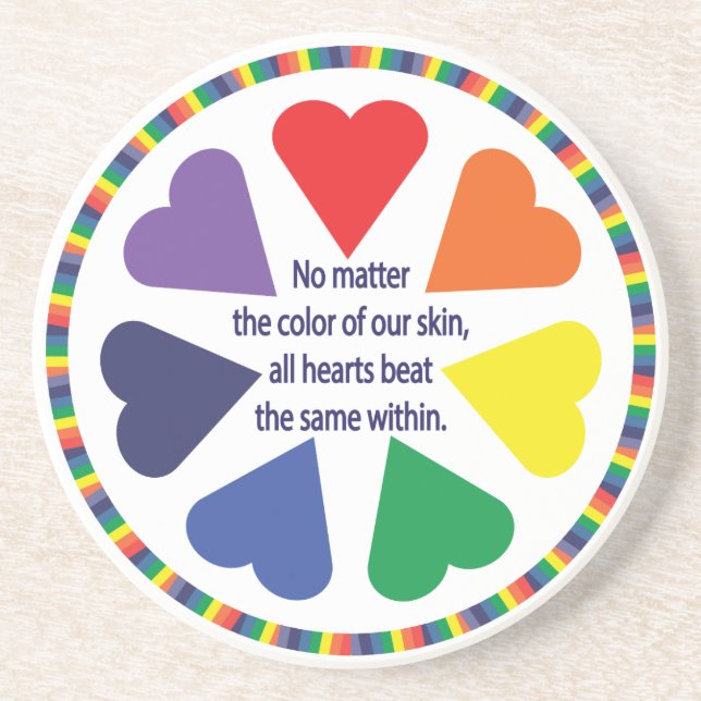 Rainbow Hearts Underlägg (Framsidan)