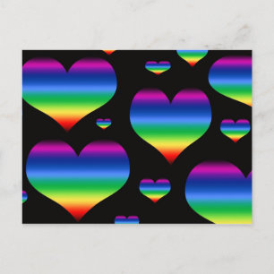 Rainbow Hearts vykort