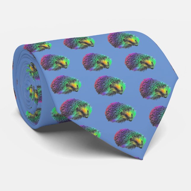 Rainbow Hedgehog tie för manar Slips (Rullad)